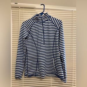 Lucy Blue/White Striped Quarter Zip